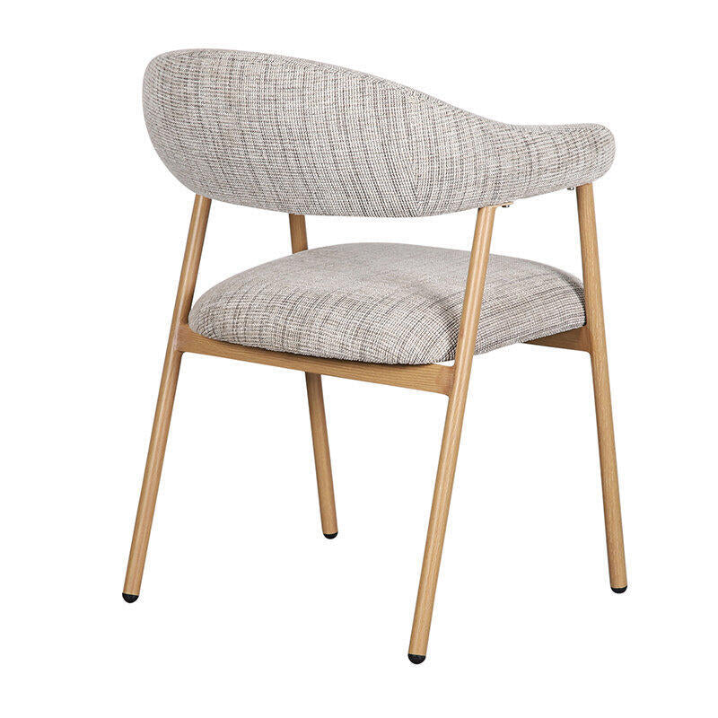 Stuhl SCANDI grau-beige mit Holzgestell