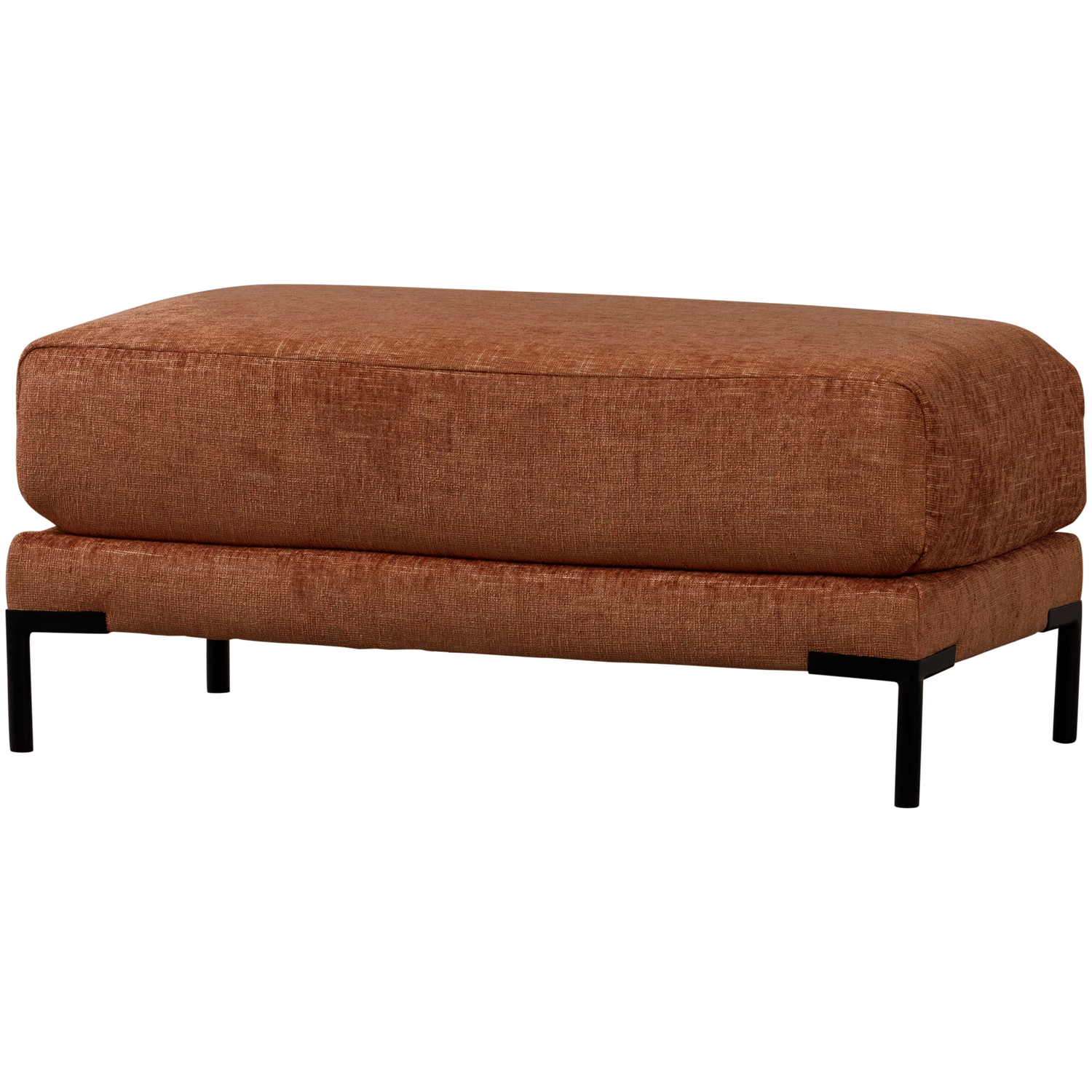 Puf COUPLE roestkleurige melange