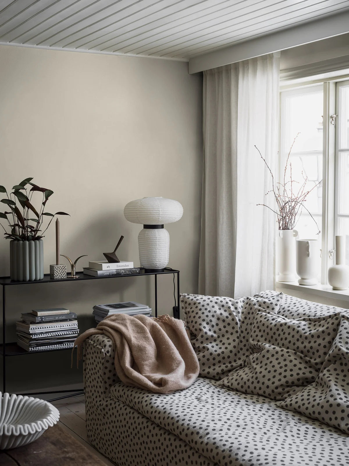 Structural wallpaper imitating linen - VANILLA LINEN vanilla beige