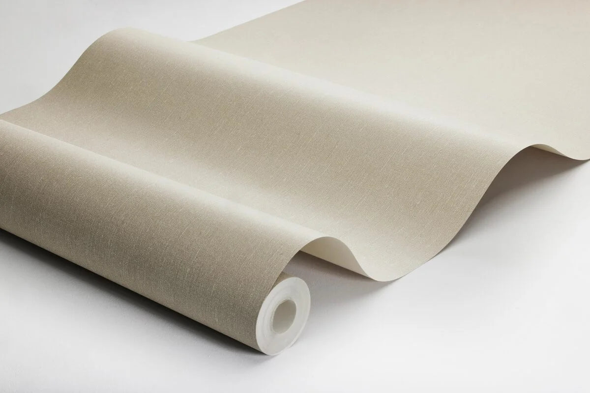 Strukturierte Tapete, die Leinen imitiert - GOLDEN LINEN goldbeige