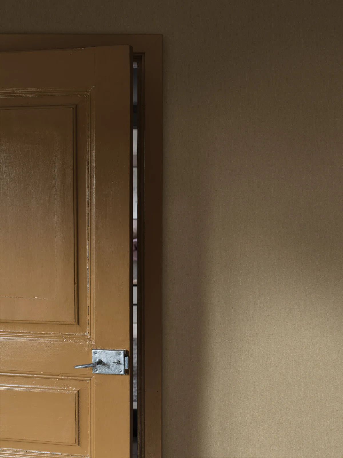 Strukturierte Tapete, die Leinen imitiert LINEN - OAT hellbeige