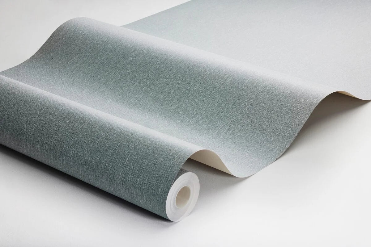 Structuurbehang dat linnen imiteert LINEN - DUSTY DENIM gedempt blauw