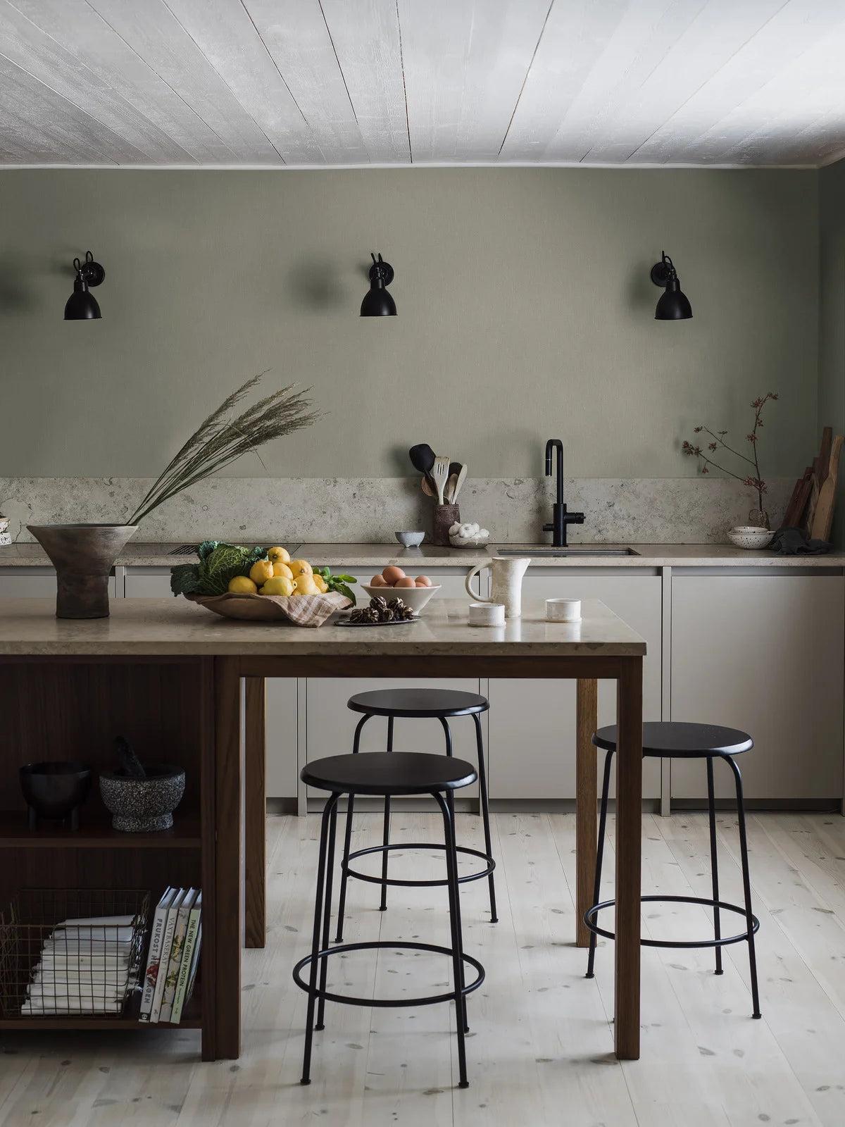 Strukturierte Tapete, die Leinen imitiert - BAY LEAF grün khaki