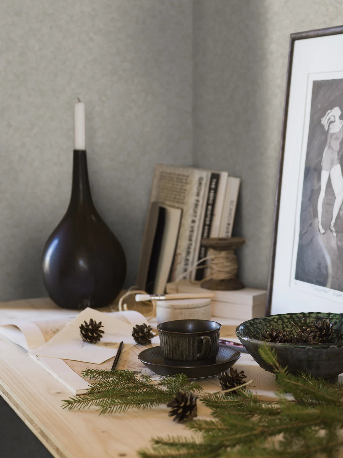 Behang dat steen imiteert NORTHERN STONE beige met wit