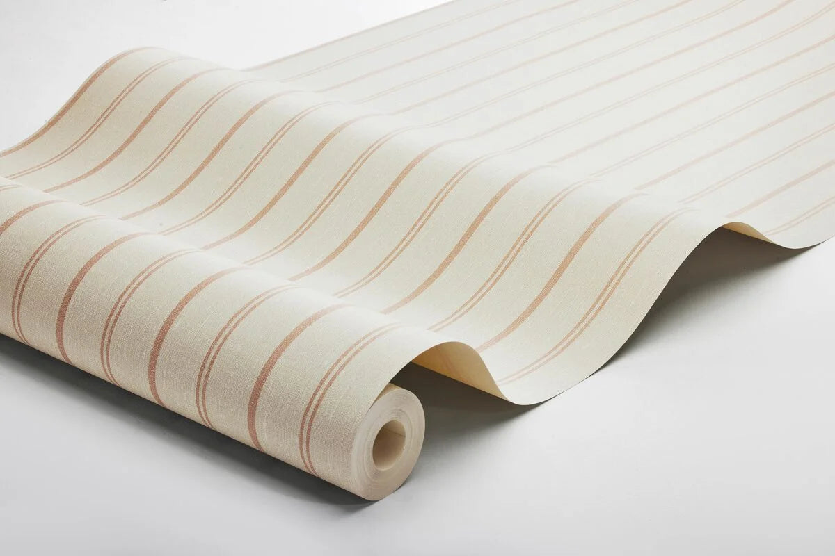 Beige gestreepte behang WOODLAND STRIPE