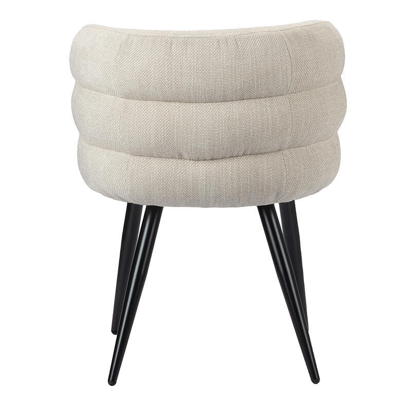 Stuhl CLOUD hellbeige mit schwarzem Gestell