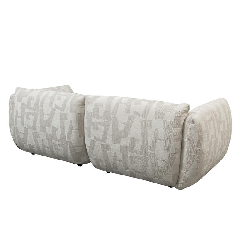Sofa für 2,5 Personen AMSTERDAM in hellem Beige mit Muster