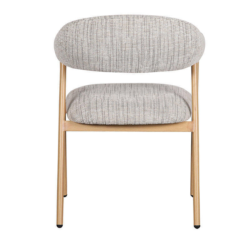 Stuhl SCANDI grau-beige mit Holzgestell