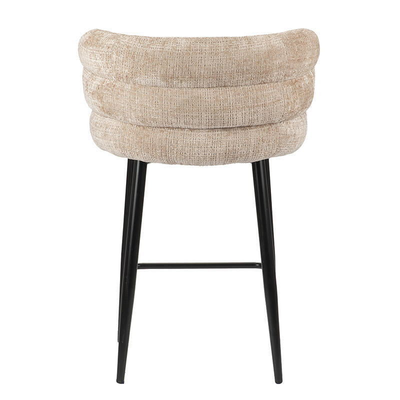Hocker CLOUD crème beige met zwarte basis