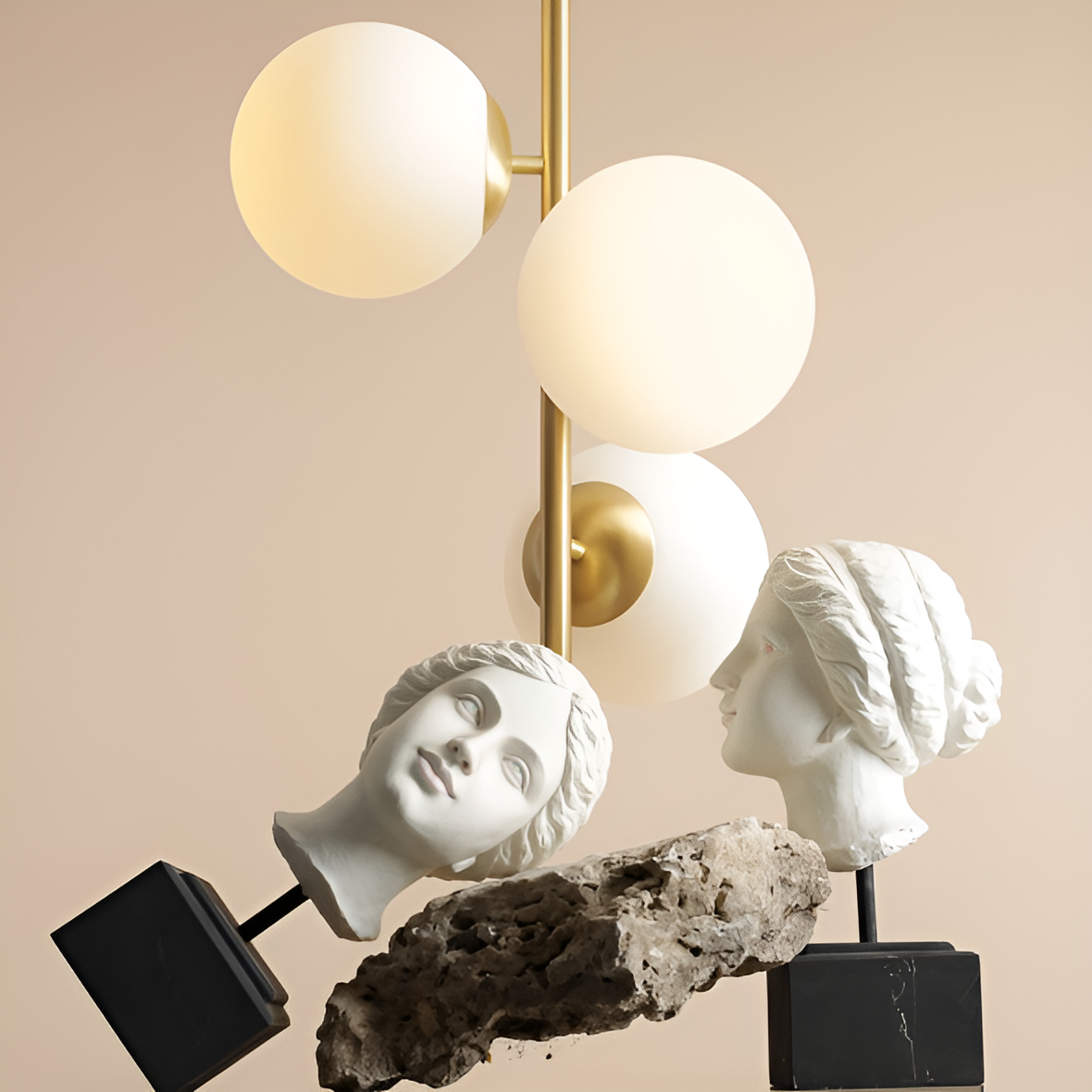 Hanging lamp Finn brass trio