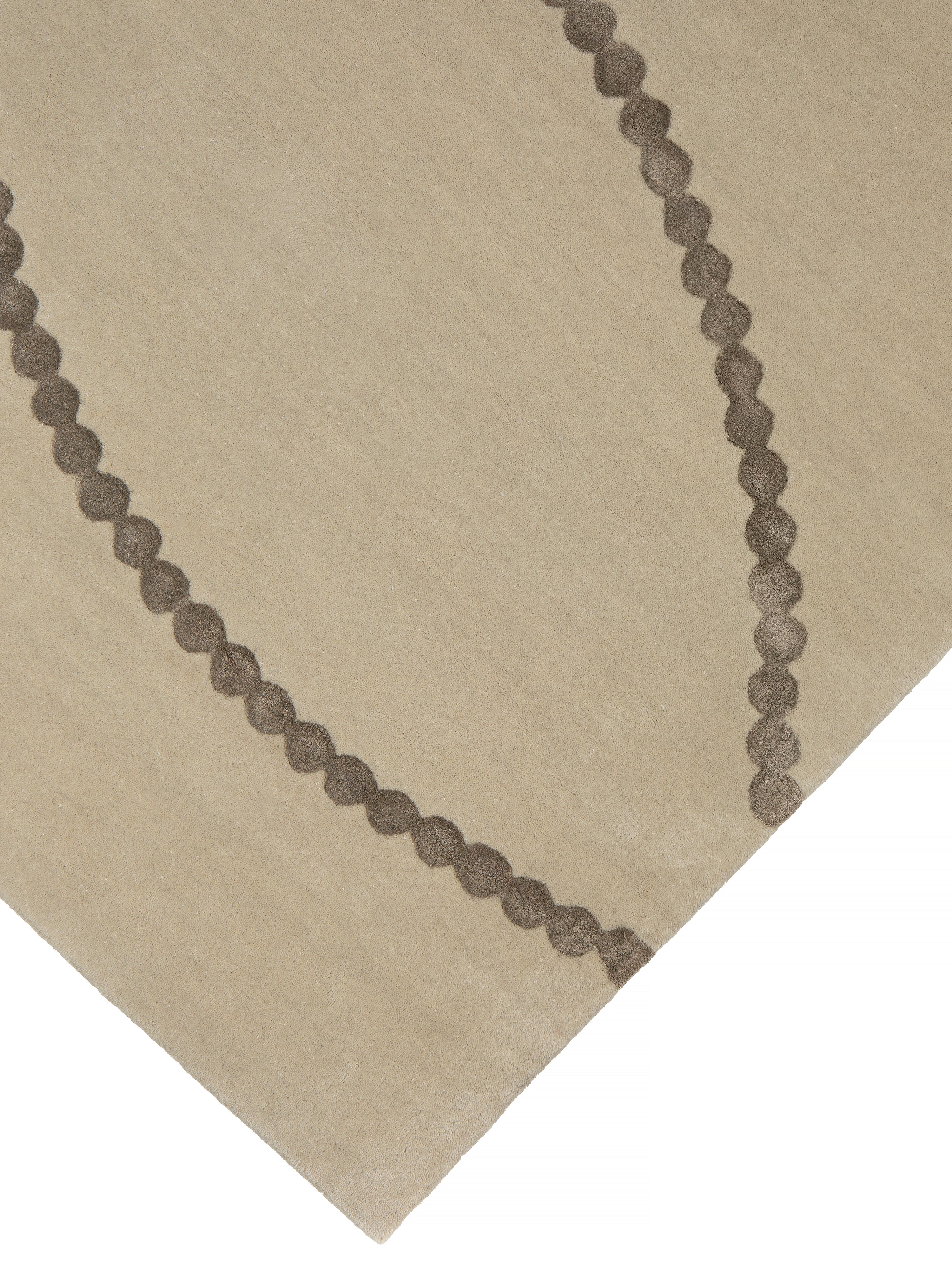 Teppich LUNA beige mit braunem Muster