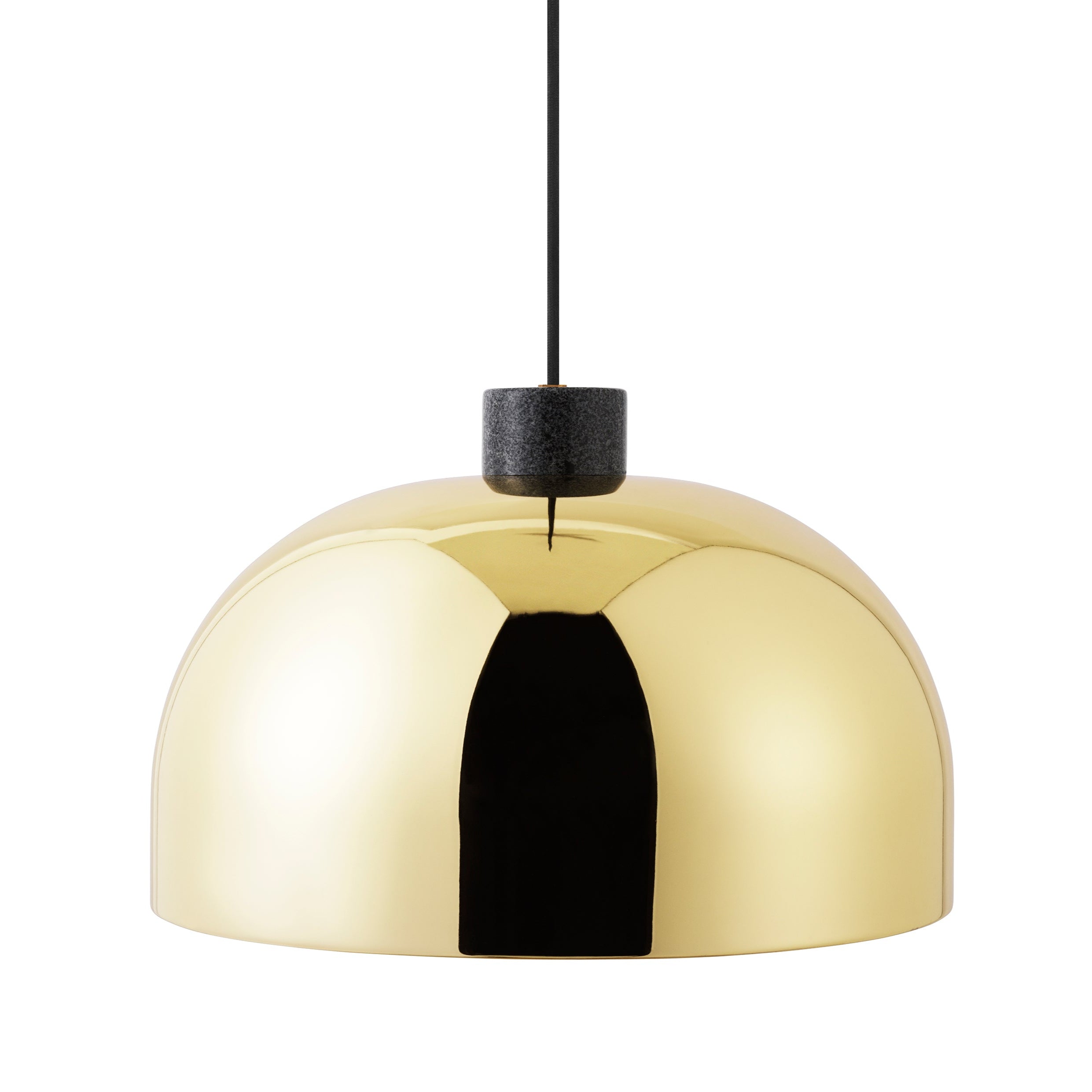 GRANT pendant lamp in gold with black granite