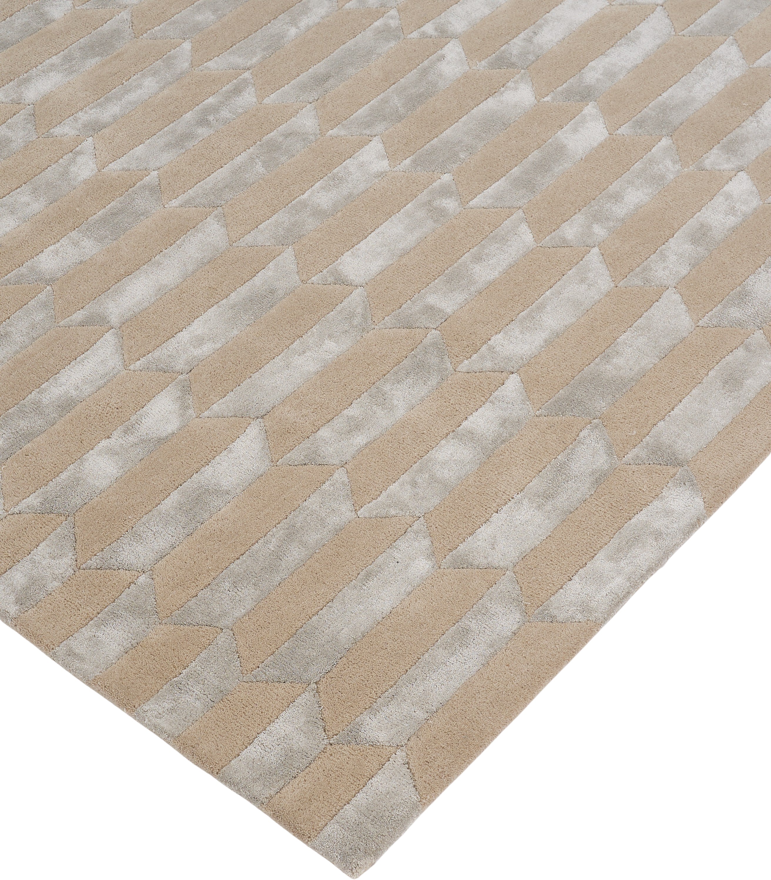 NOBLE gray rug with beige