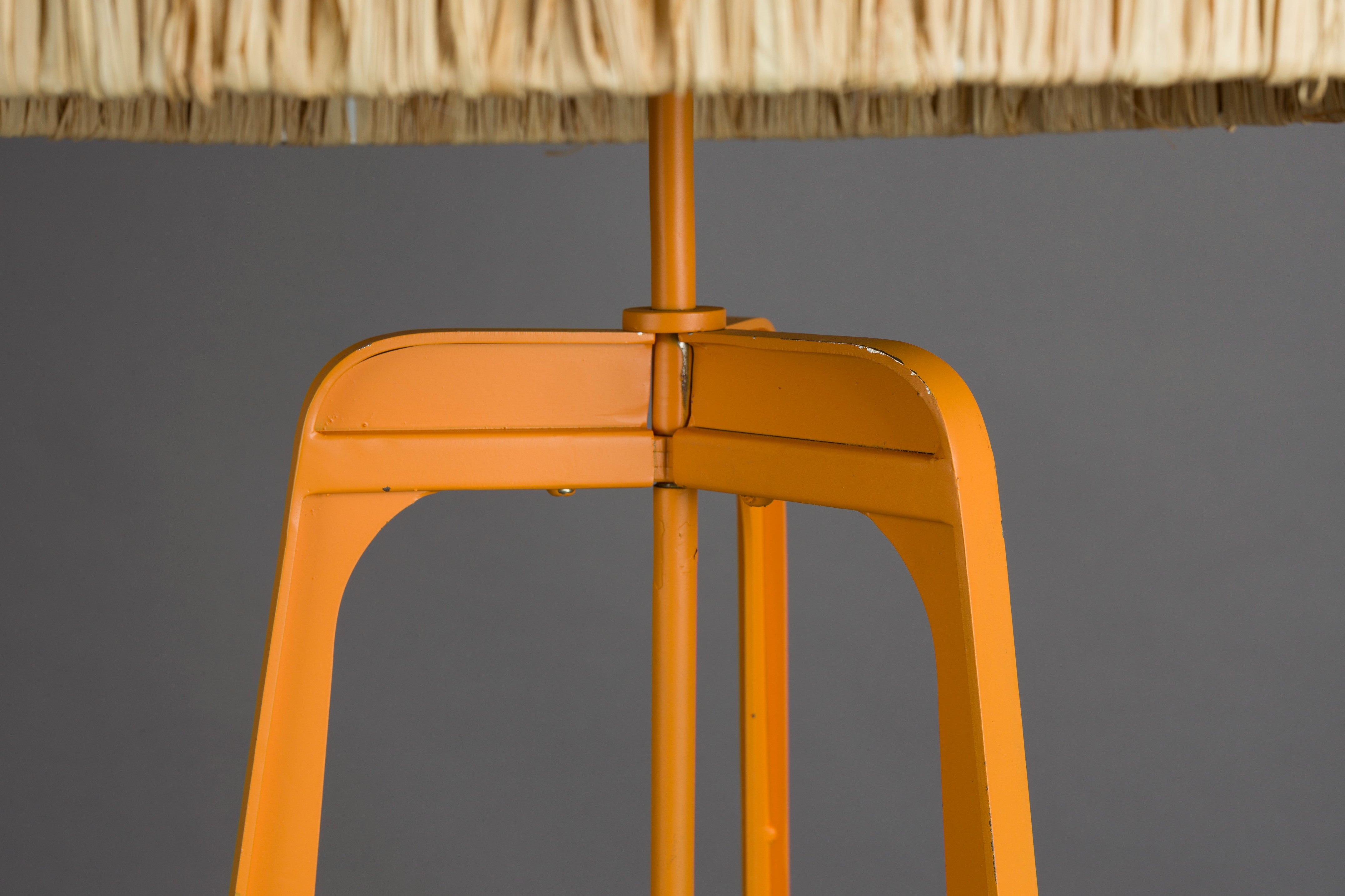 AFRA tripod floor lamp light brown with orange base