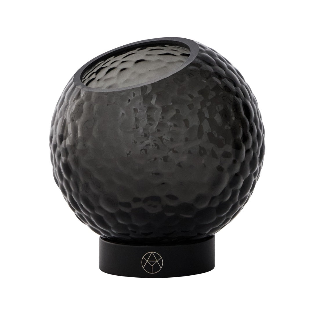 GLOBE BUBBLES Vase black glass