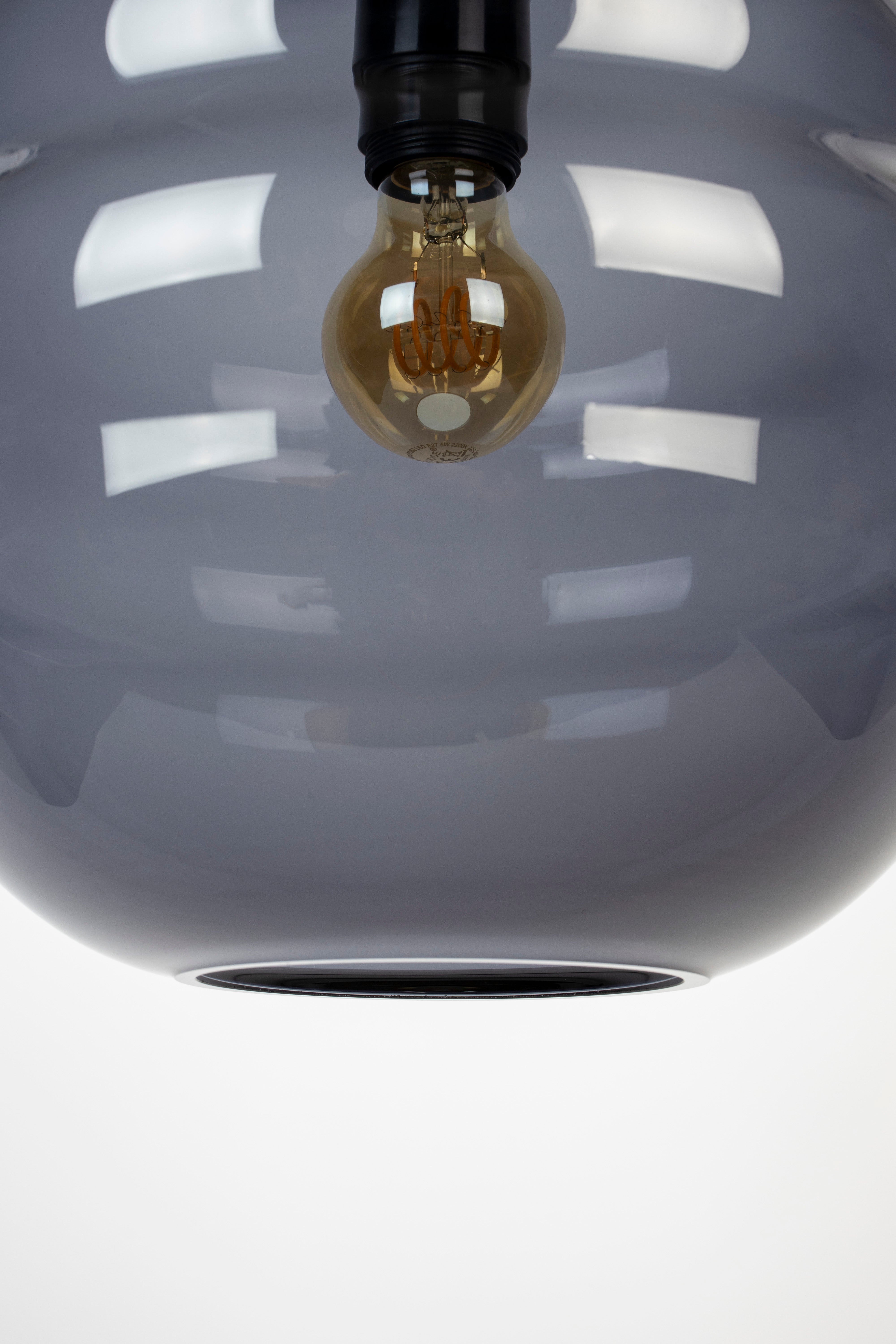 LAUREN pendant lamp black glass