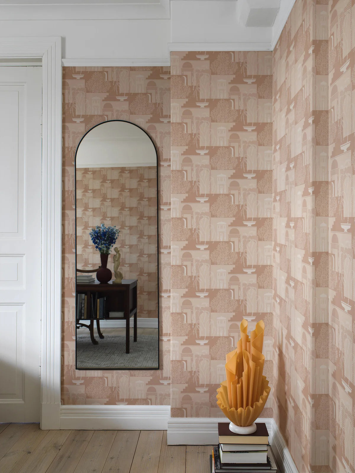 Tapete mit antikem Landschaftsmotiv MIMI beige