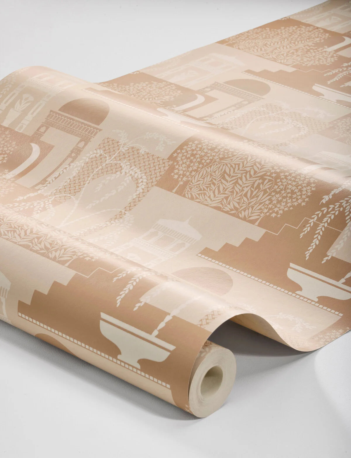 Tapete mit antikem Landschaftsmotiv MIMI beige