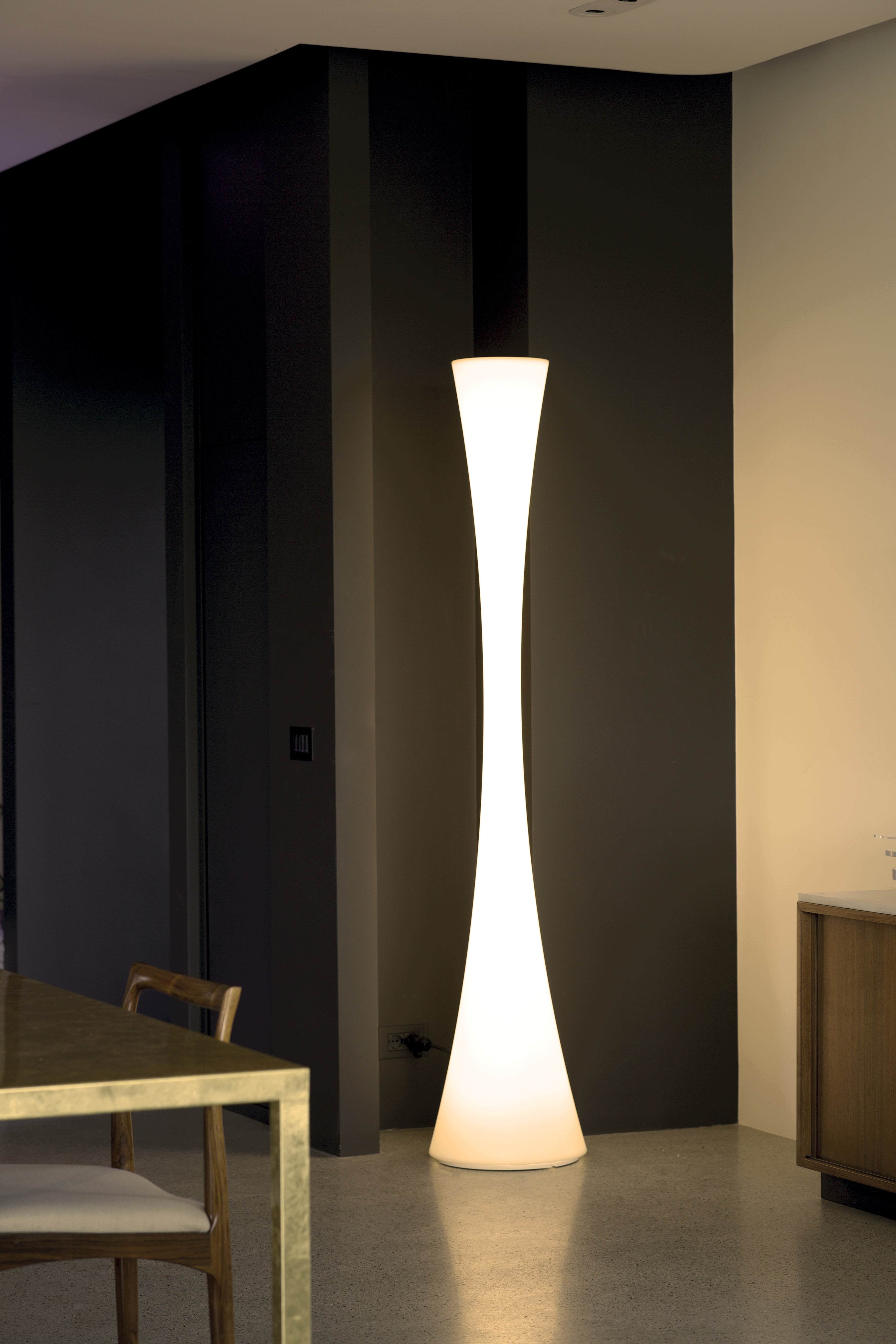 BICONICA Vloerlamp in glanzend wit