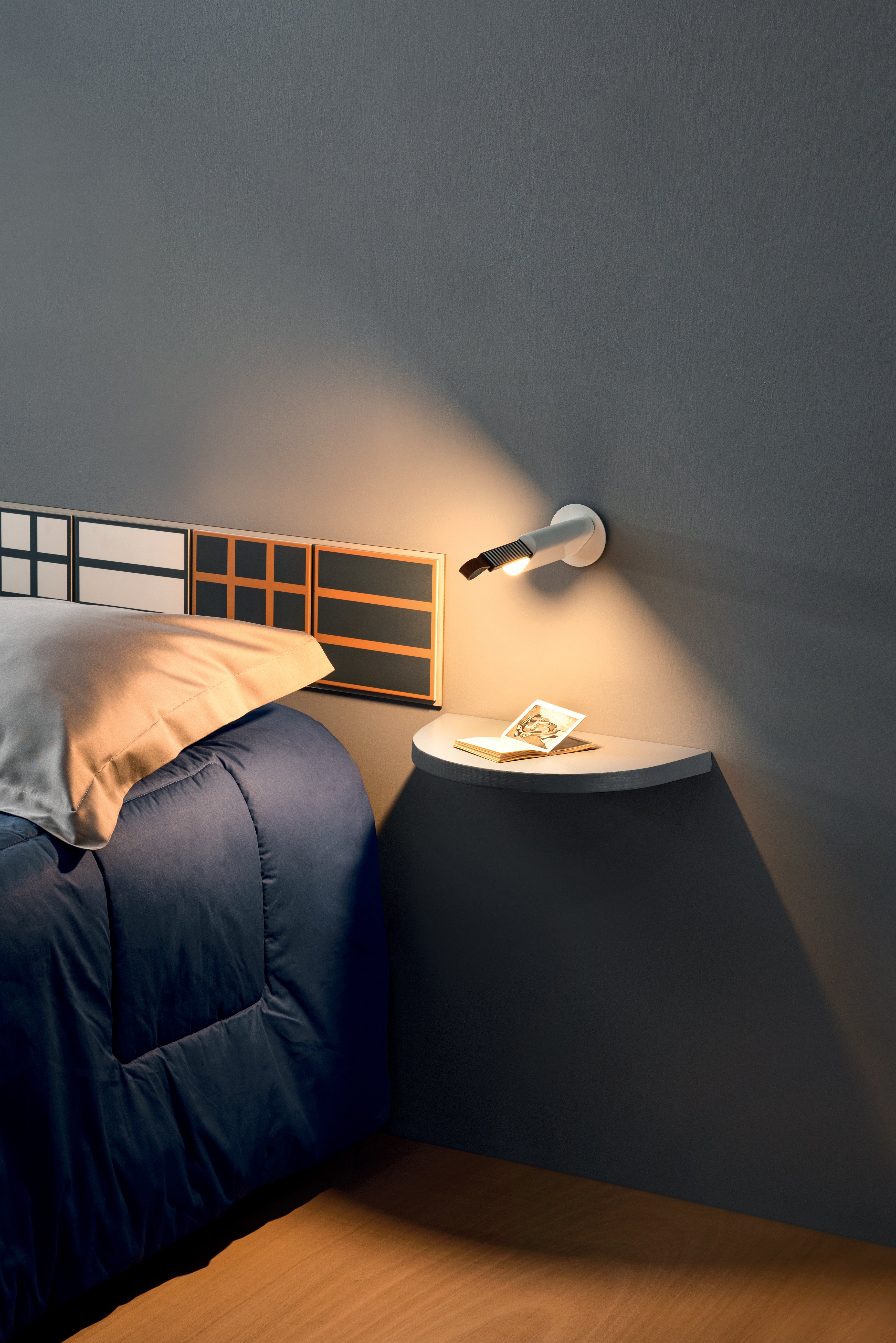 Wandlamp METRICA glanzend wit