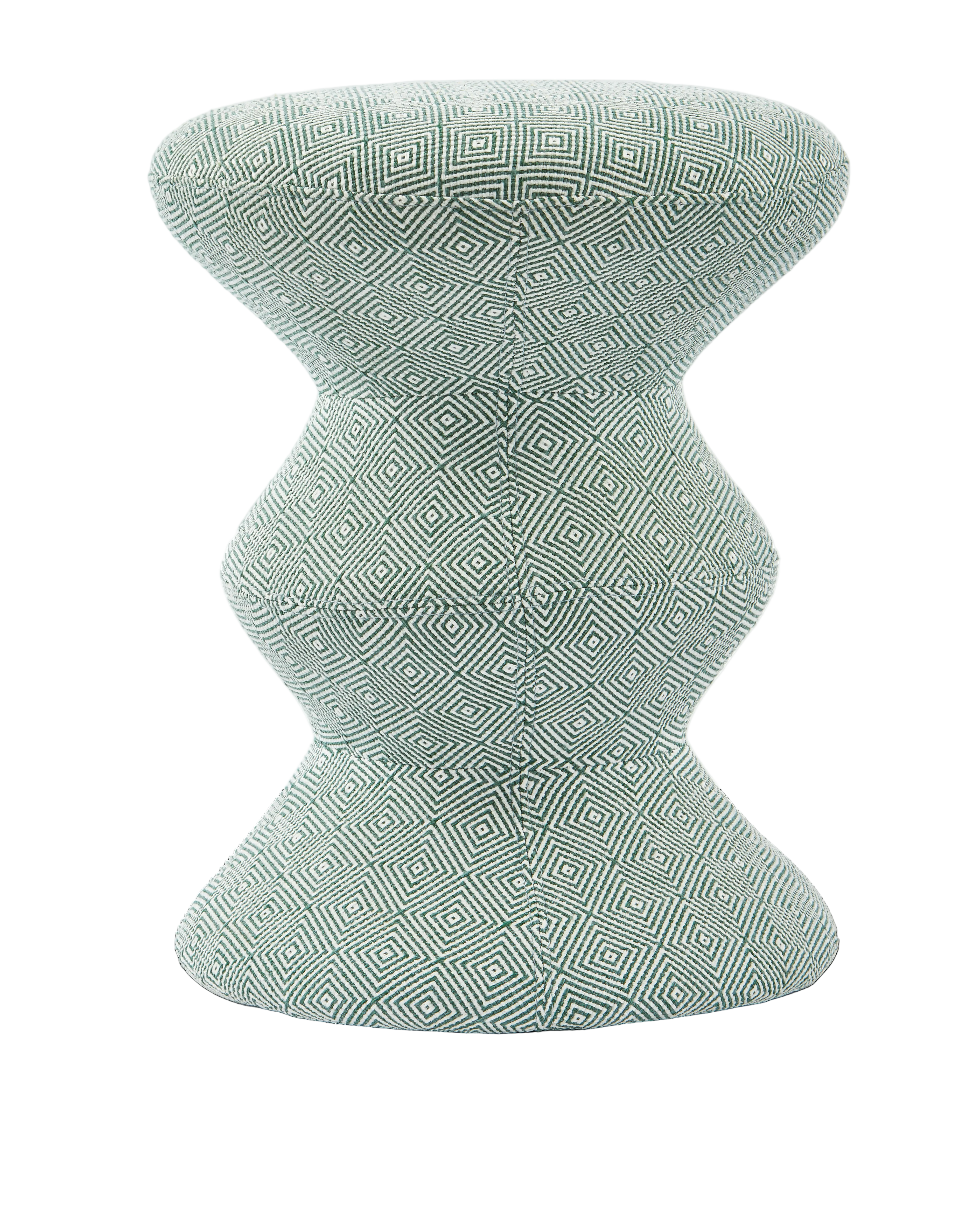 SOFT ZIG ZAG Stool Green with White