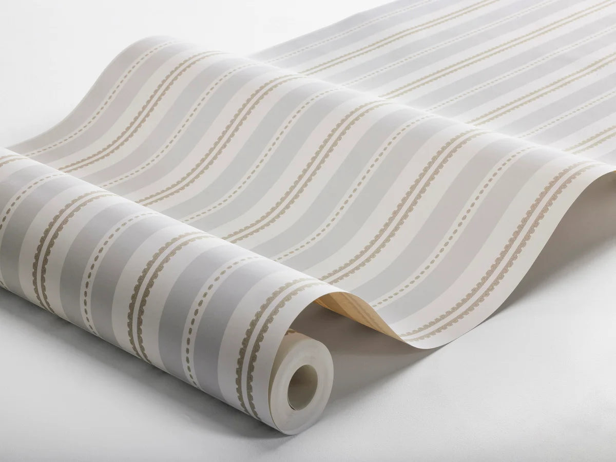 HEDDA Beige and Brown Striped Wallpaper