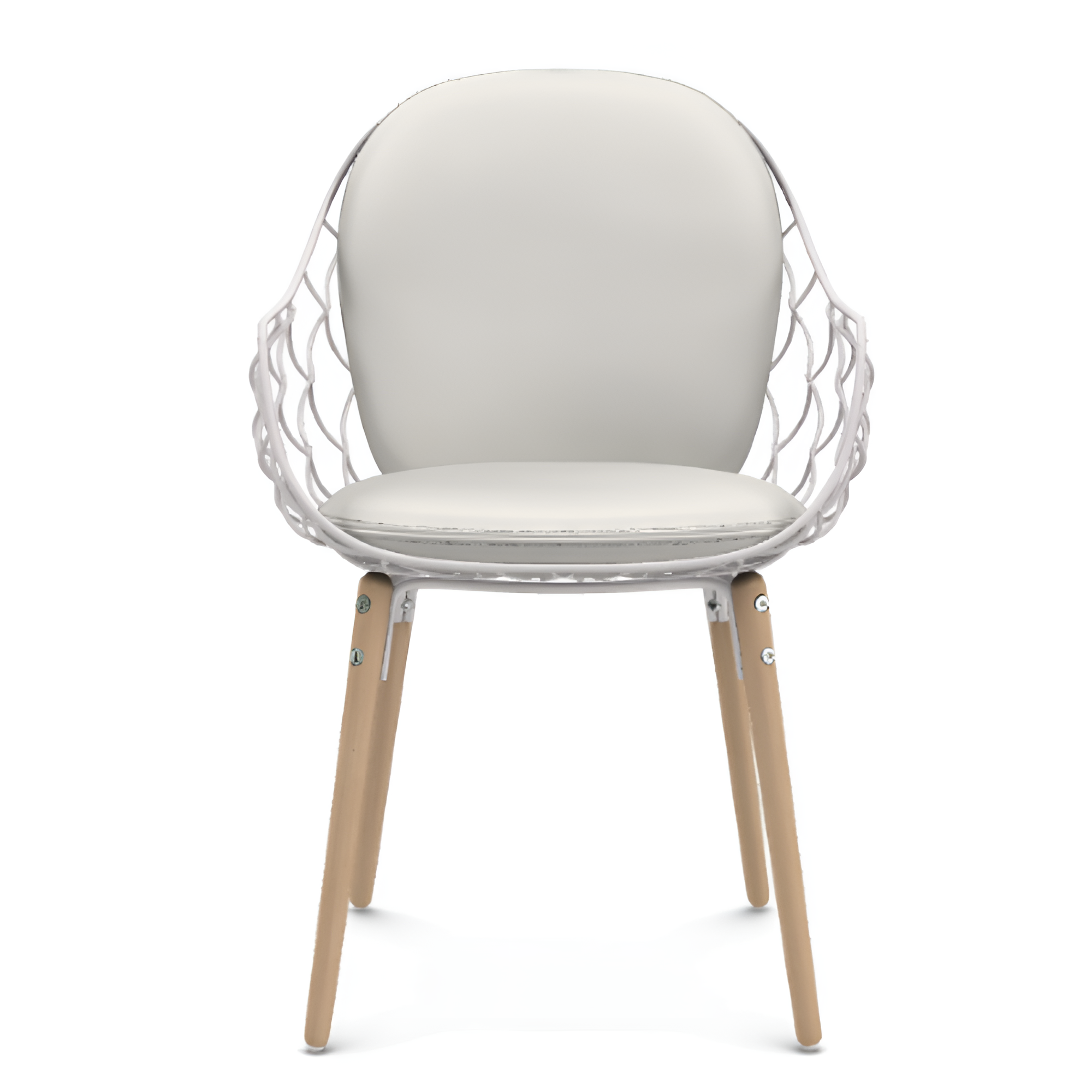 PIÑA chair in white with an ash base