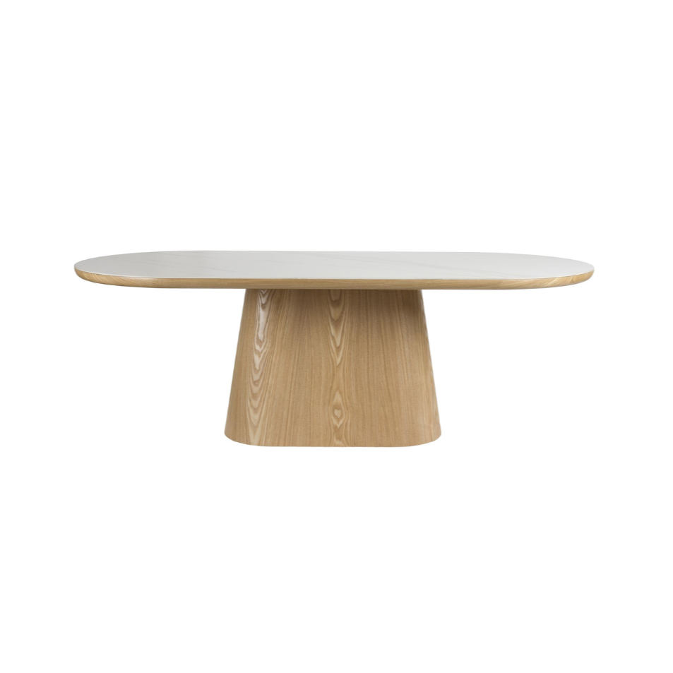 Houten ALMIRA tafel met marmerimitatie