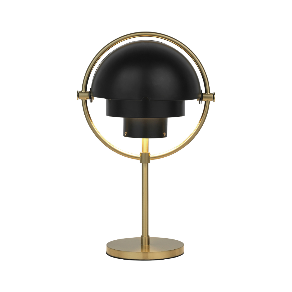 MULTI-LITE portable lamp black with brass base