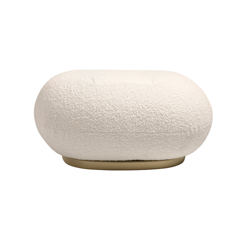 Puf PACHA upholstered with a gold base