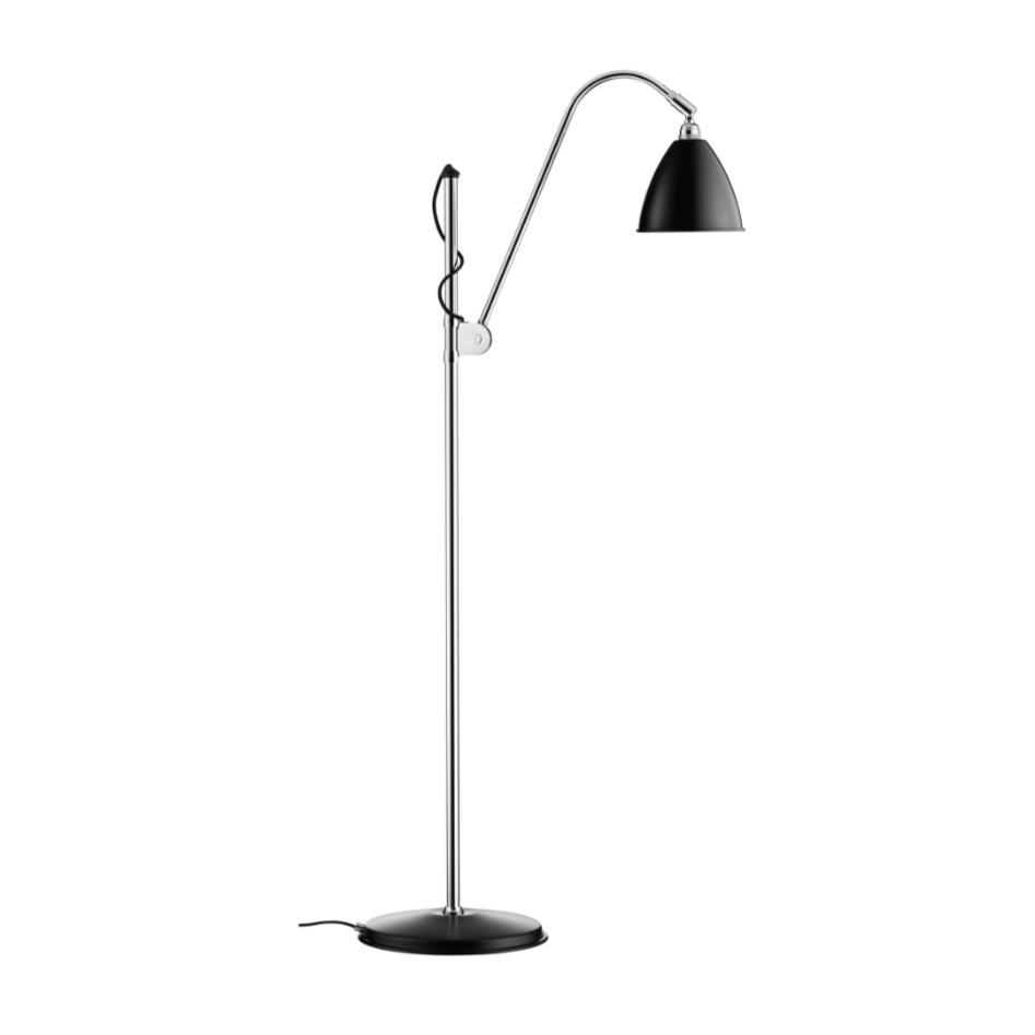 Vloerlamp BESTLITE BL3 chroom met zwarte kap