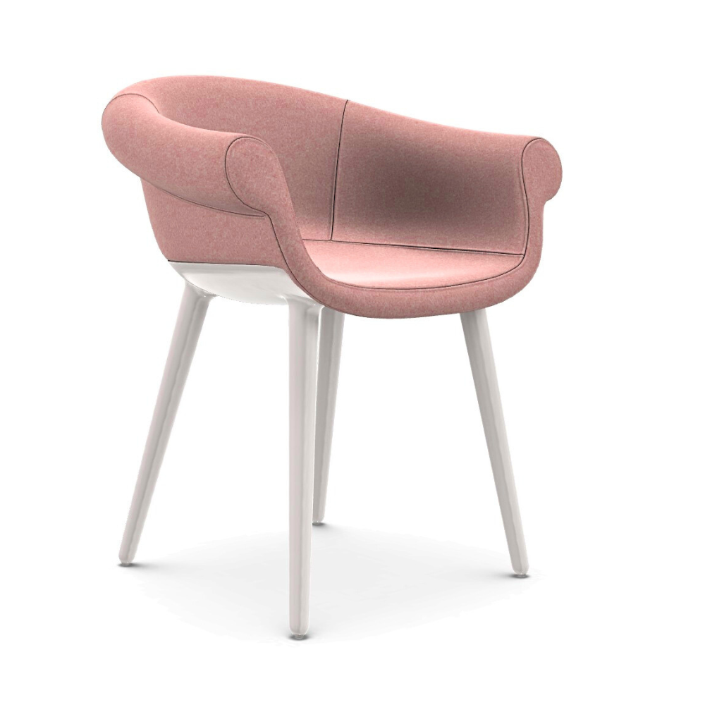 CYBORG LORD chair in pink with a white base