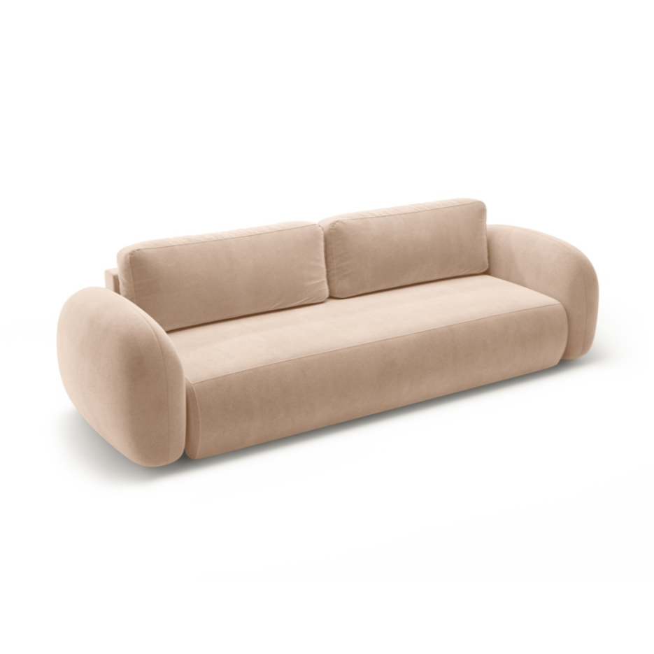Sofa aus Samt mit Schlaf-Funktion 3-sitzig TONALE beige