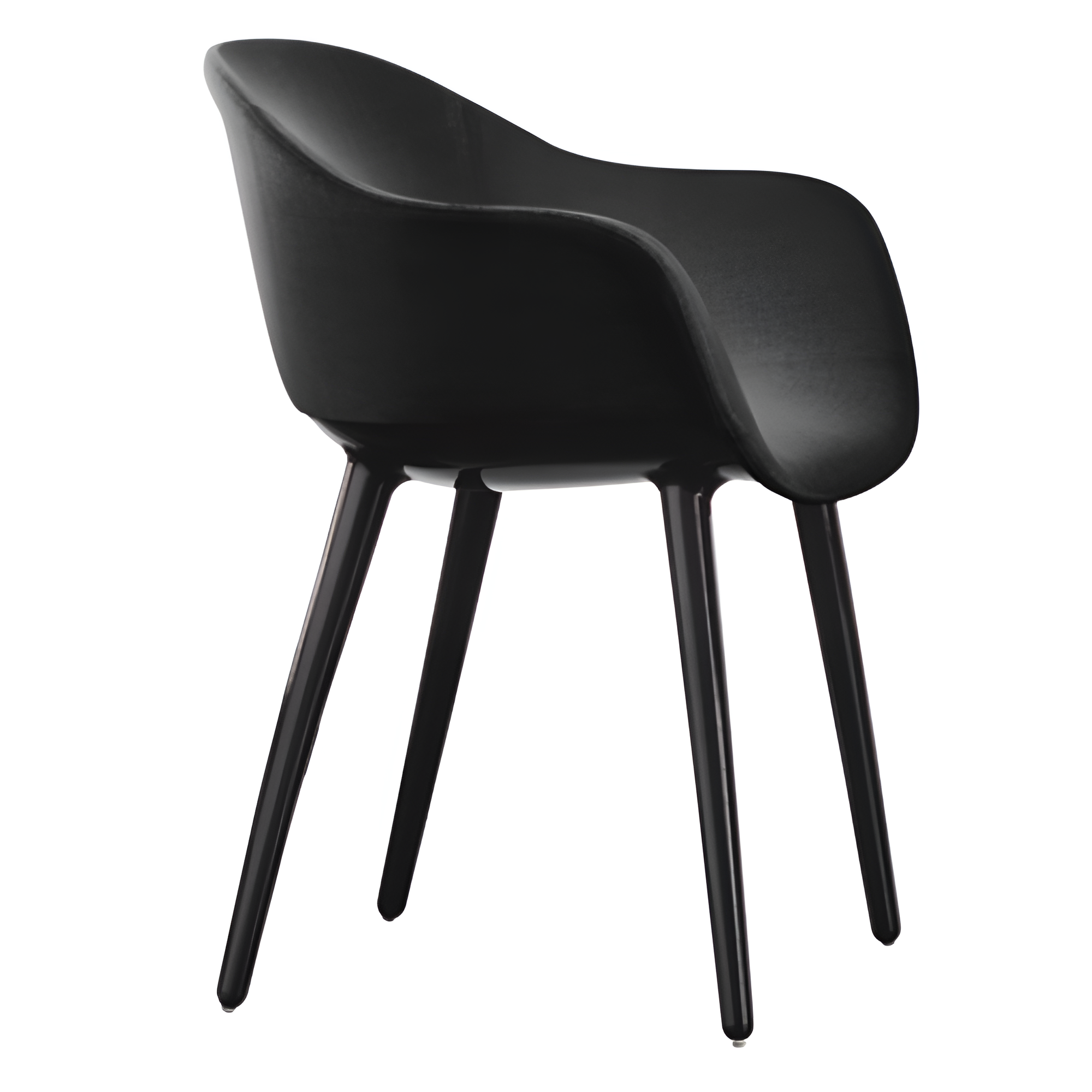 CYBORG LADY chair black leather with black base