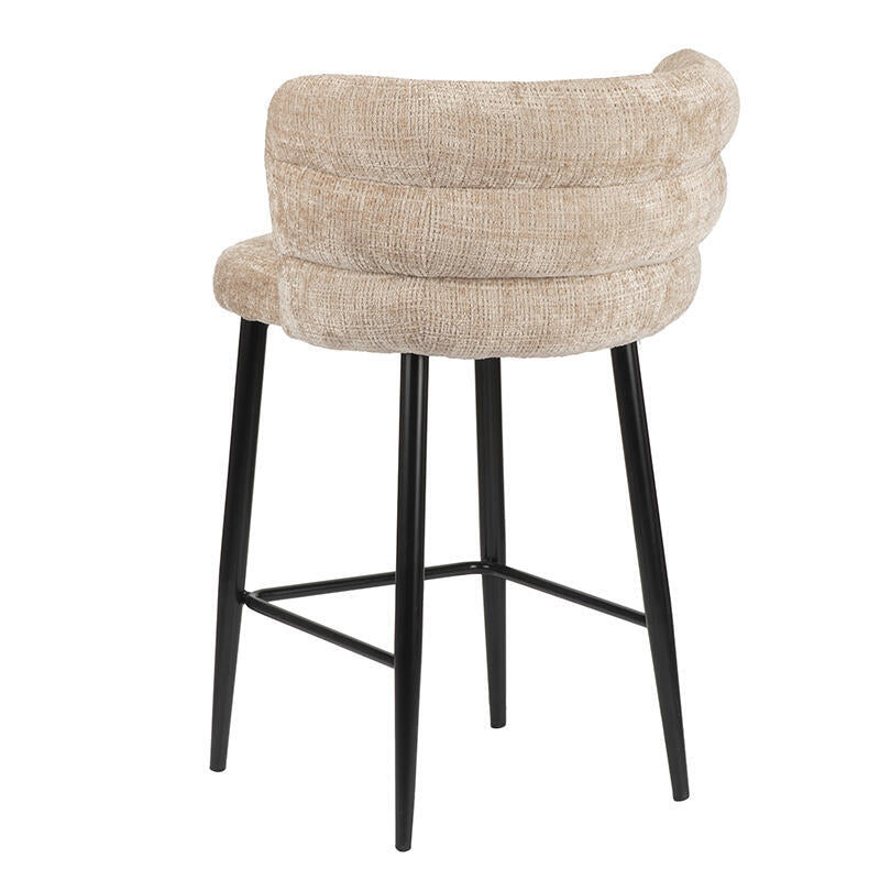 Hocker CLOUD crème beige met zwarte basis