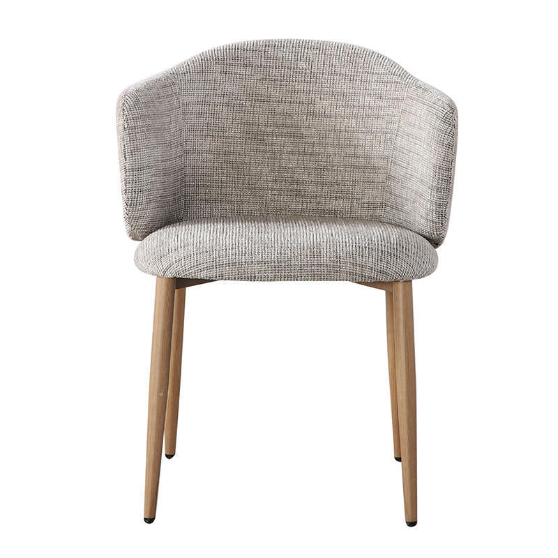 Stoel OSAKA grijsbeige met houten basis