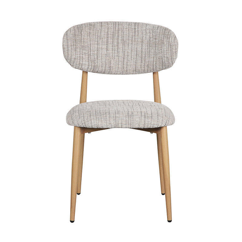 Stuhl JAPANDI grau-beige mit Holzgestell