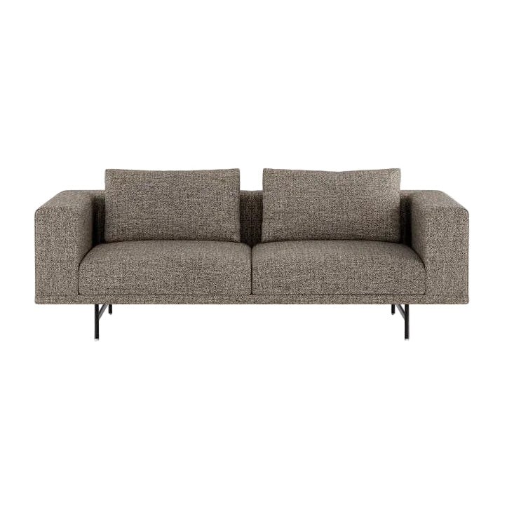 Sofa 2-zits LOFT bruin boucle met zwarte basis