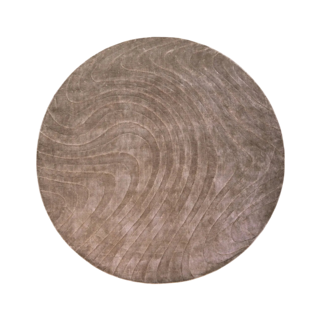 Ronde vloerkleed FELLION bruin