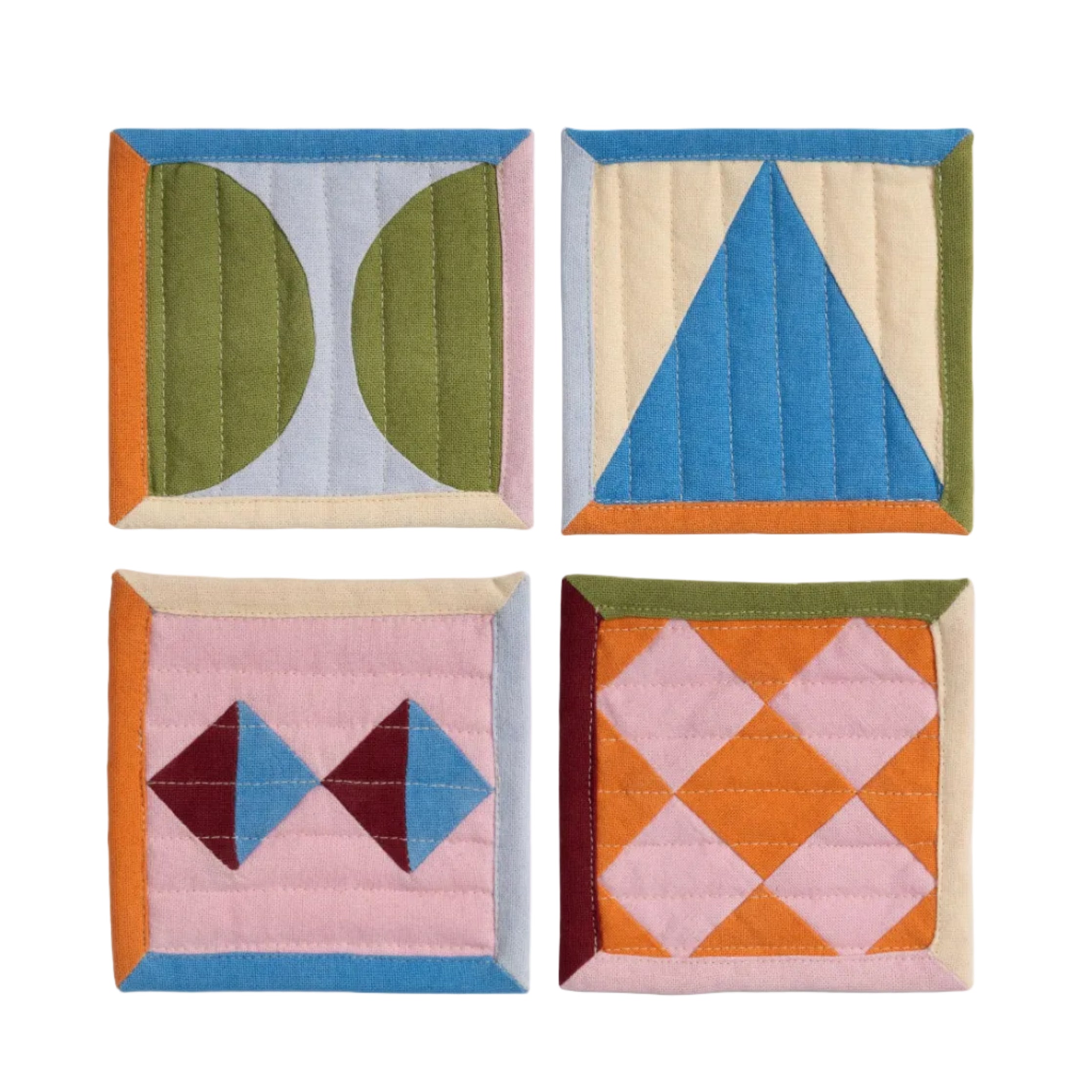 Kleurige STITCH onderzetters voor mokken