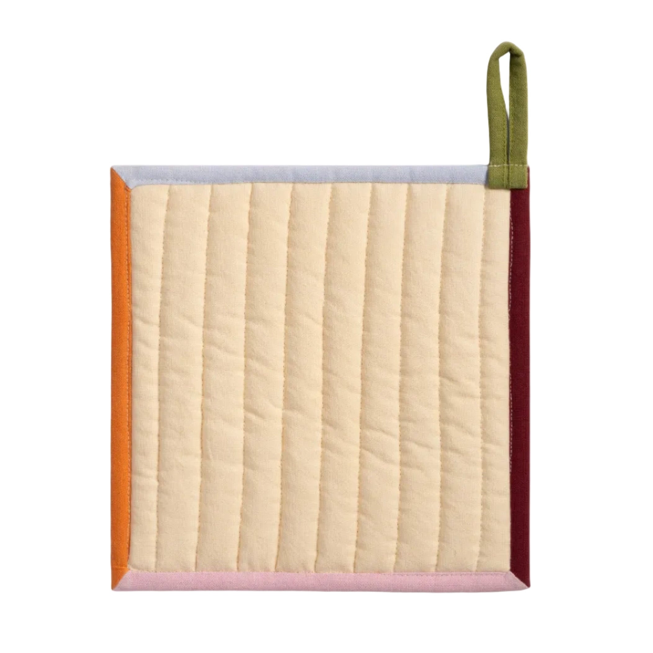 Keukenhandschoen STITCH ARC blauw met beige en groen