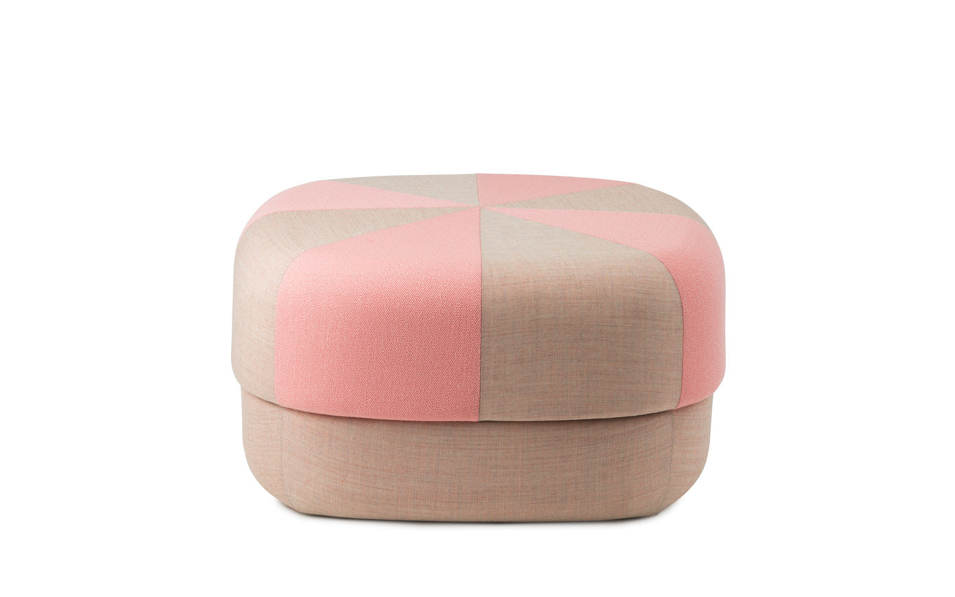 Puf CIRCUS DUO roze met beige