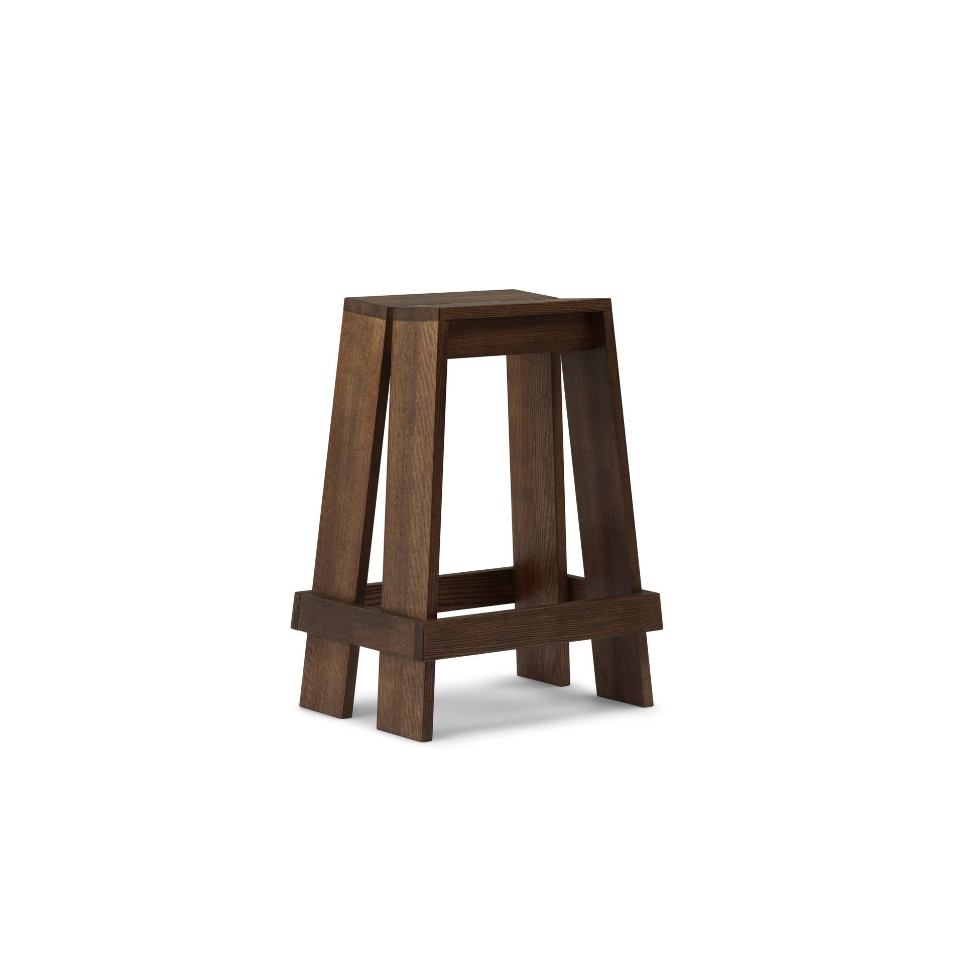 Stołek barowy LET brązowy jesion