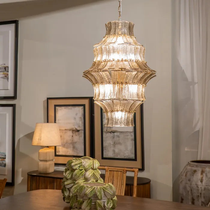 Żyrandol COLBEY dymione szkło