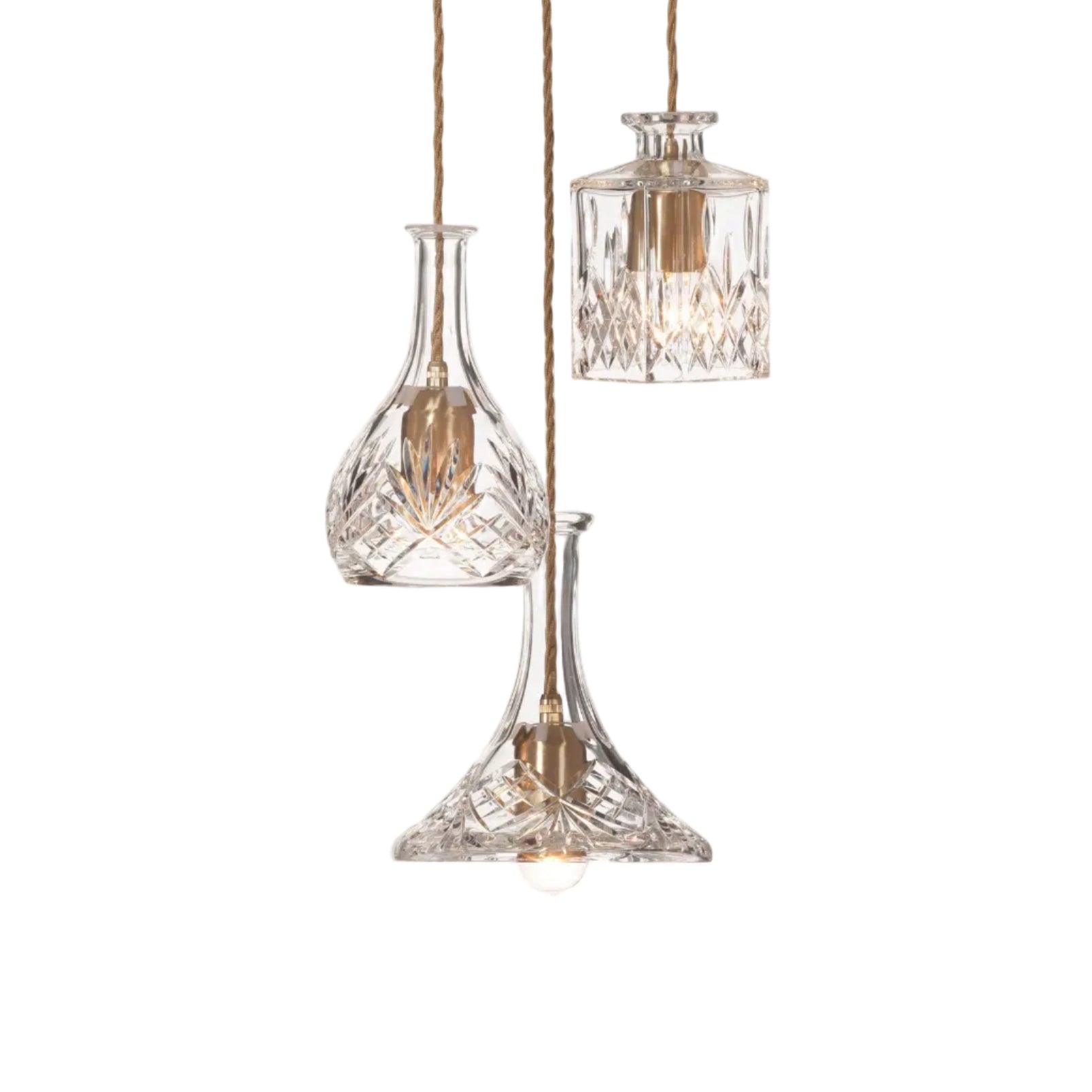 Hanglamp 3-punts DECANTERLIGHT van kristalglas