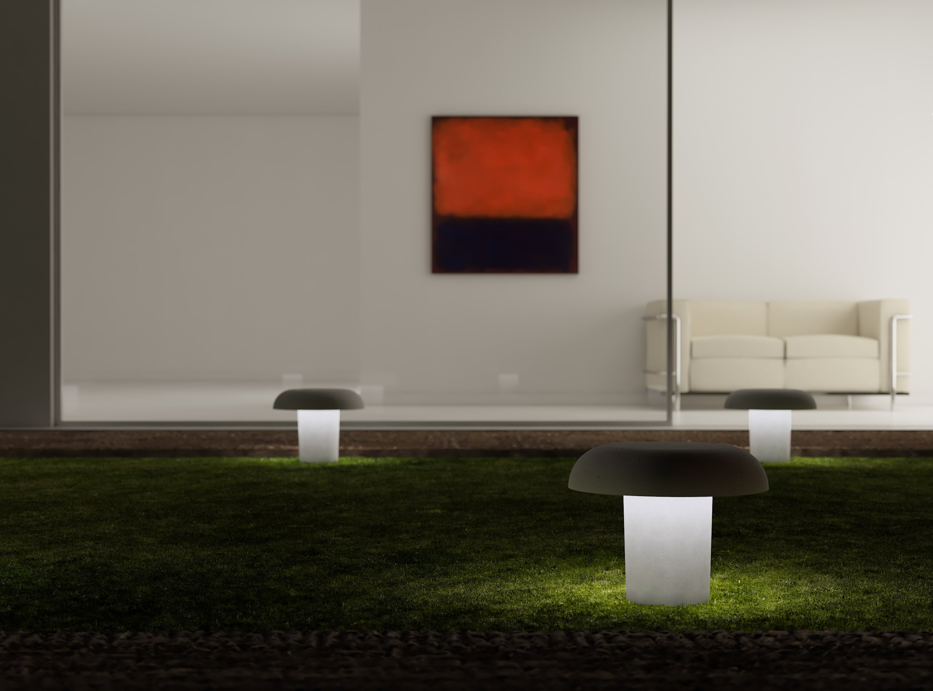 Außenlampe AMANITA grauer Beton