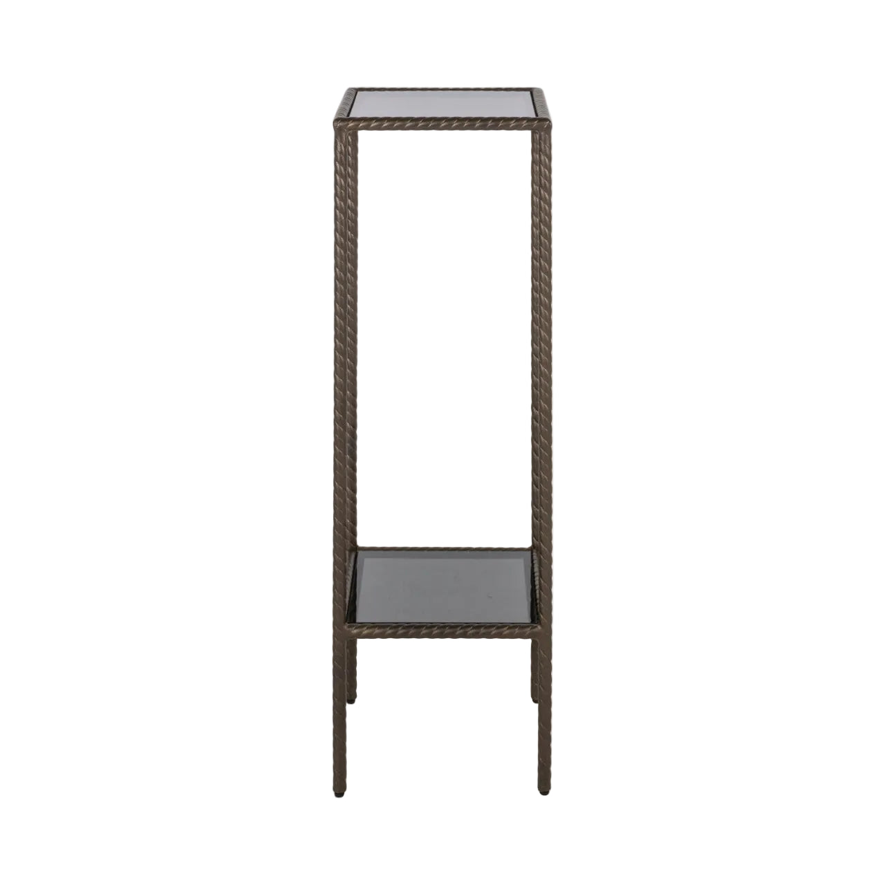 WESTON column in antique gold with glass tops