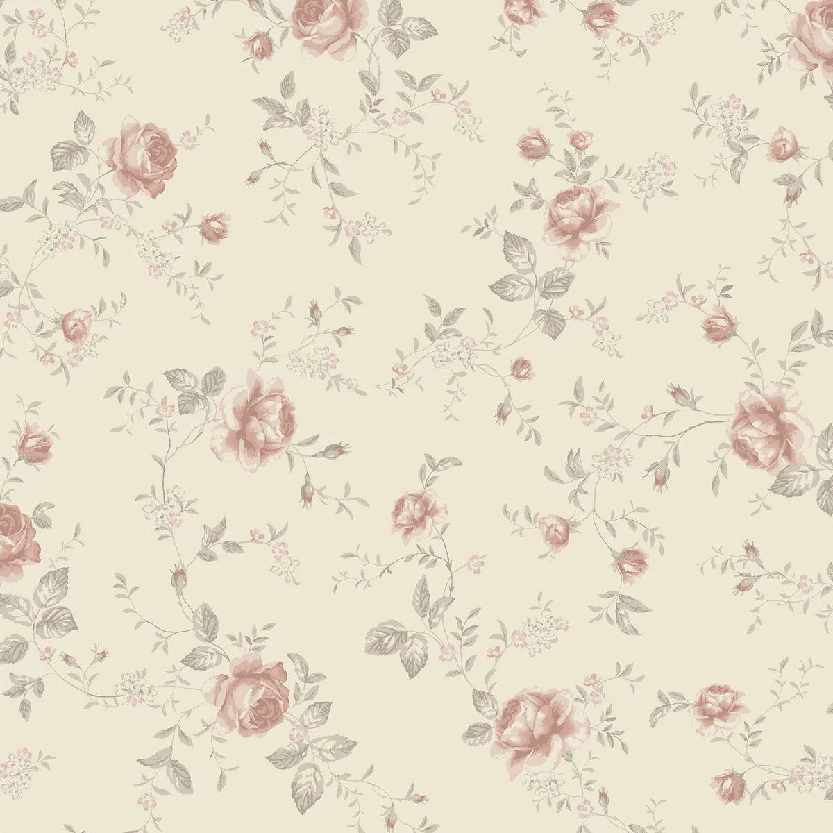 Tapete mit Pflanzenmotiv ROSE GARDEN beige