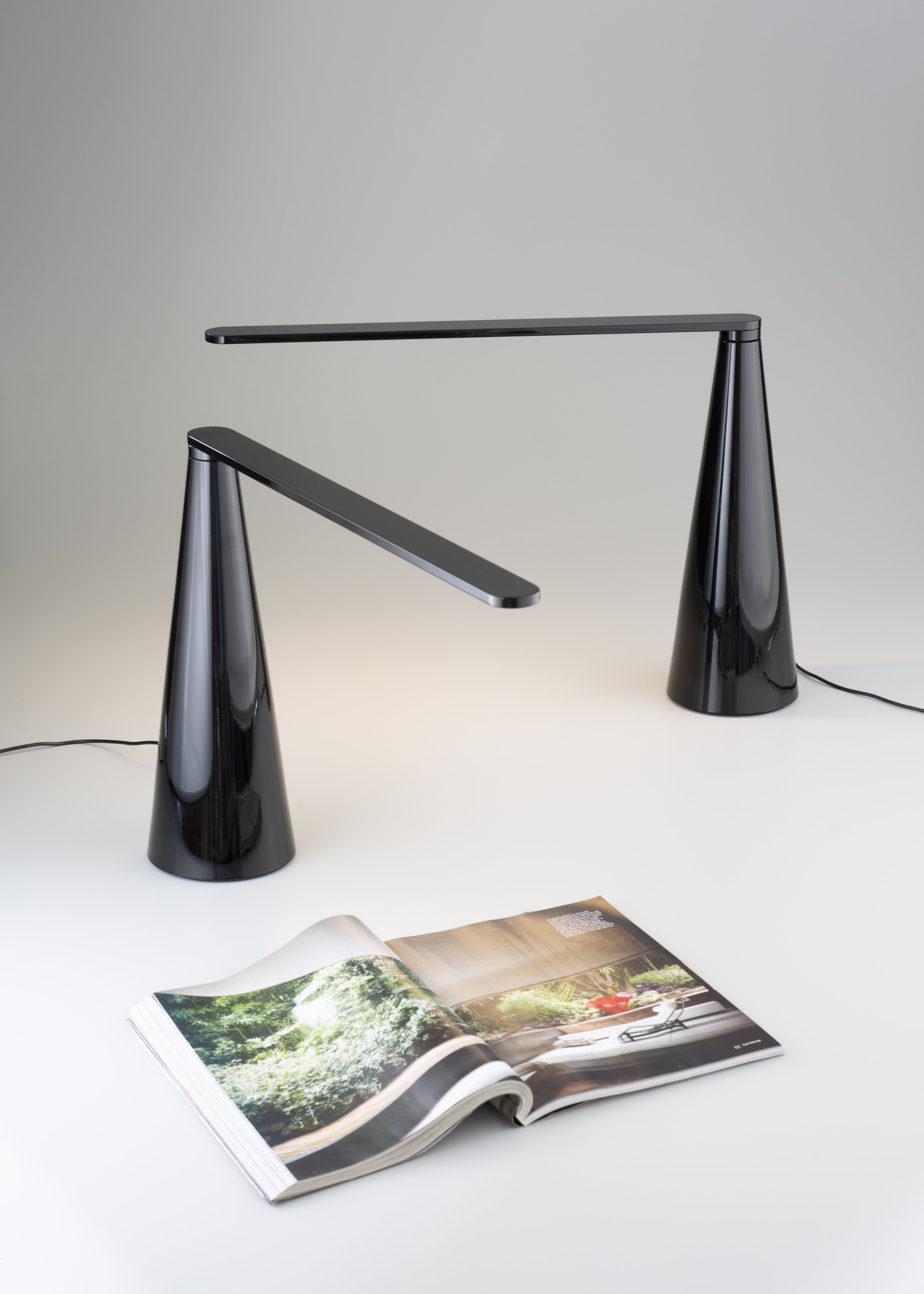 Tafellamp ELICA glanzend wit