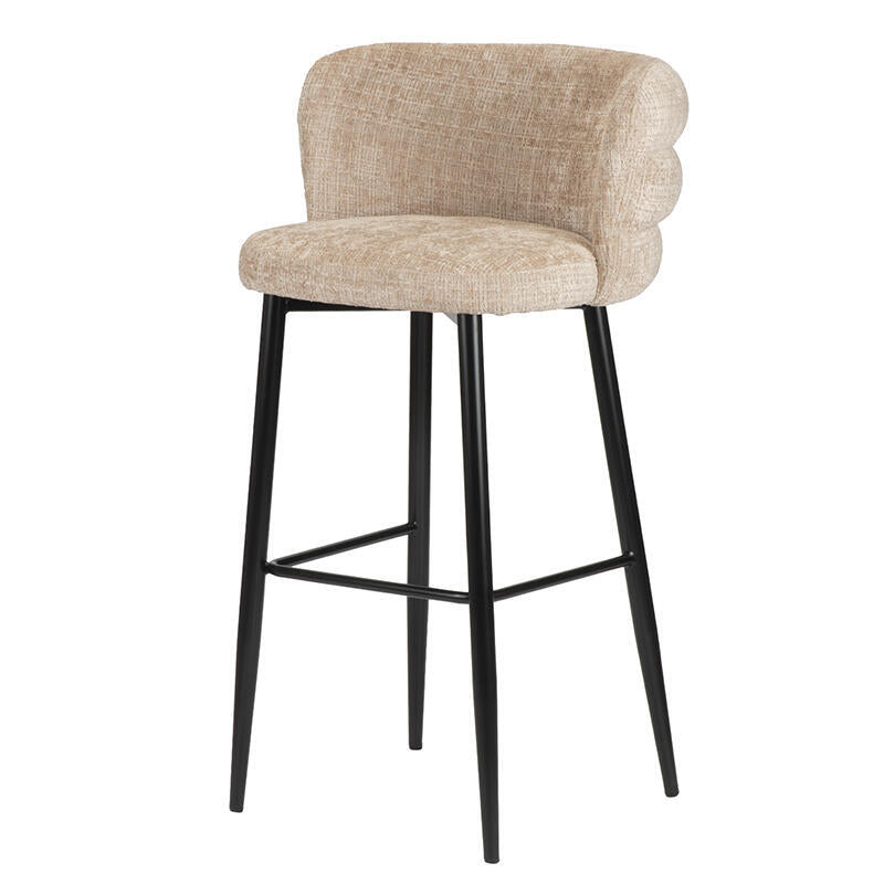 Hocker CLOUD crème beige met zwarte basis